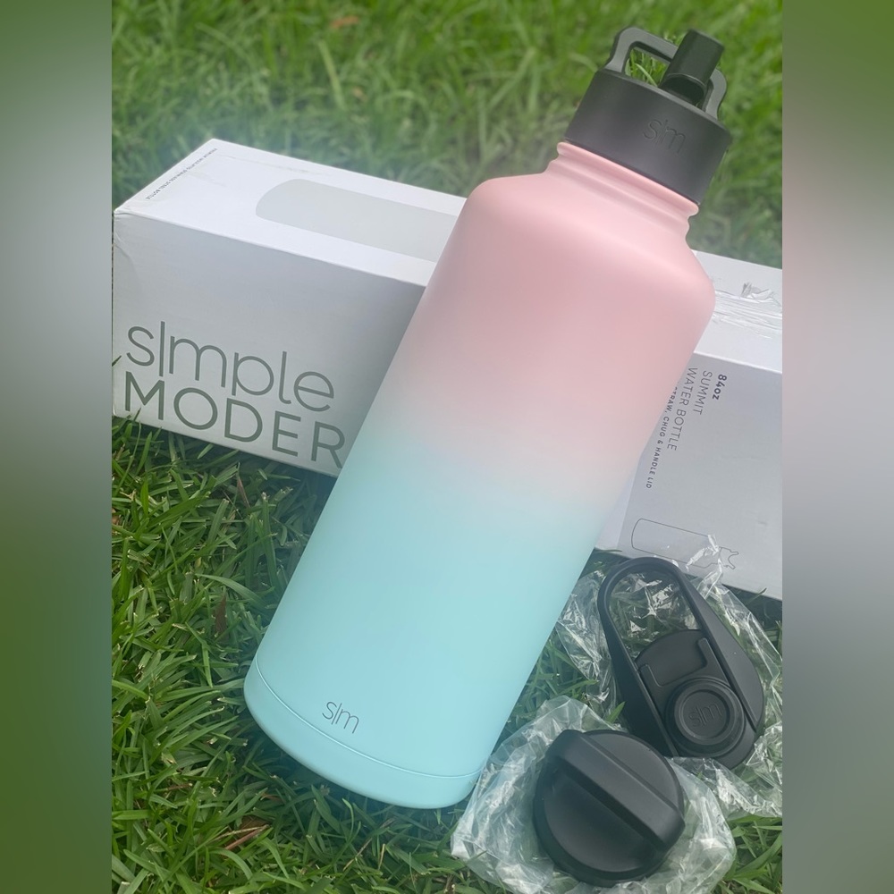 Summit Water Bottle with Straw Lid, Chug Lid, and Handle Lid - 84oz